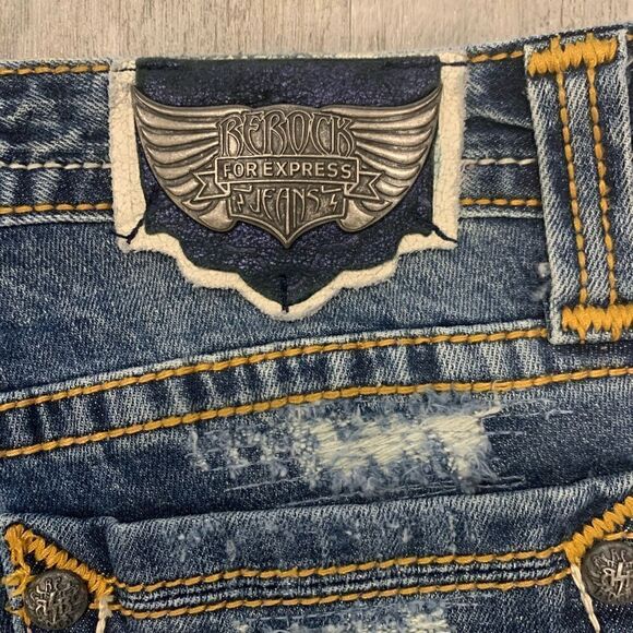 rerock for express distressed boot cut jeans - Picture 3 of 14